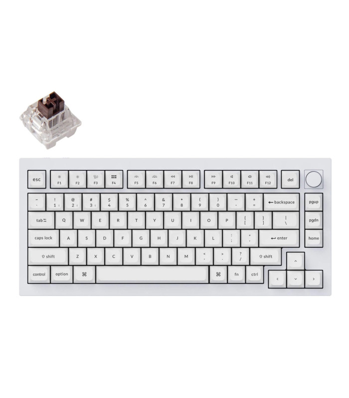 Keychron Q1 Pro Shell White QMK Brown Switch (US)