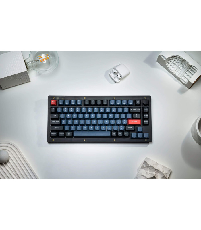 Keychron V1 Frosted Black Red Switch (US) w/Knob