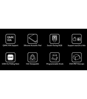 Keychron V1 Frosted Black Brown Switch (US) w/Knob