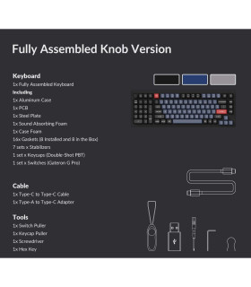 Keychron Q12 Black QMK Red Switch (US) w/Knob