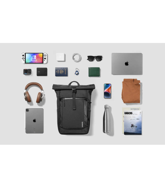 tomtoc Navigator-T61 Rolltop Backpack, Dark Blue