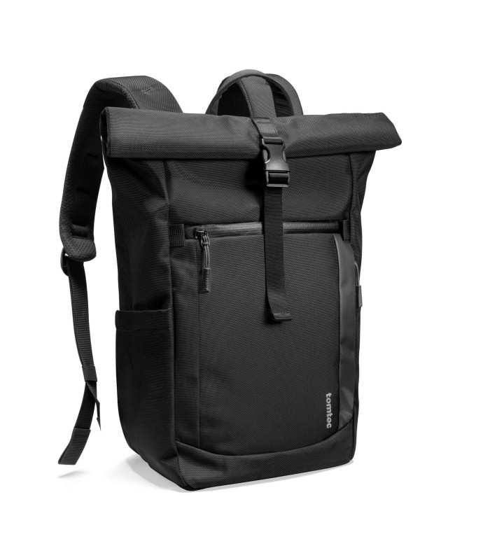 tomtoc Navigator-T61 Rolltop Backpack, Black