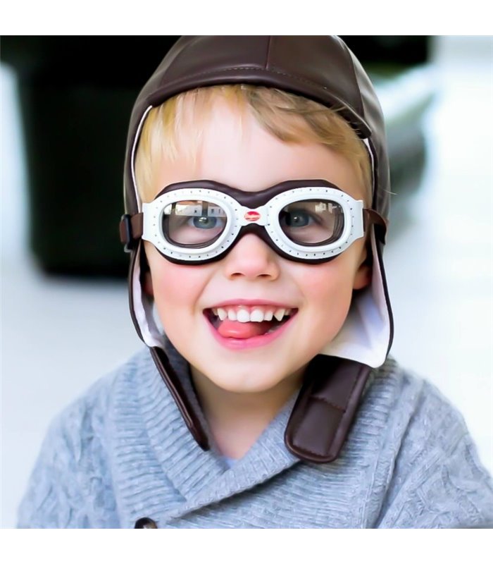 Baghera Vintage Rennkappe & Rennfahrerbrille