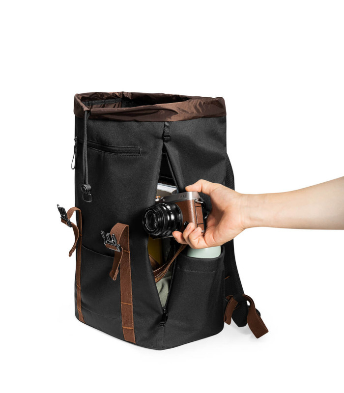 tomtoc VintPack-TA1 22L Laptop Backpack, Black