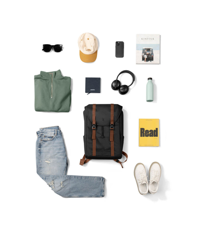 tomtoc VintPack-TA1 22L Laptop Backpack, Black