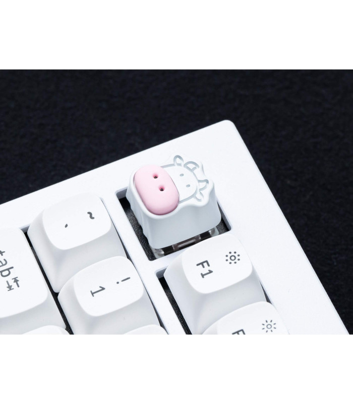Cute Cows Aluminum Alloy Artisan Keycap White