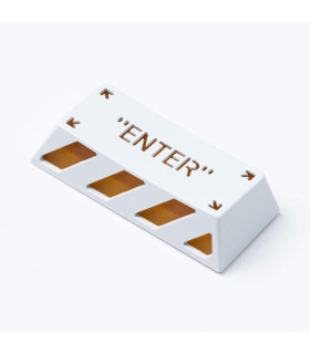 Enter Key Aluminum Alloy Artisan Keycap White