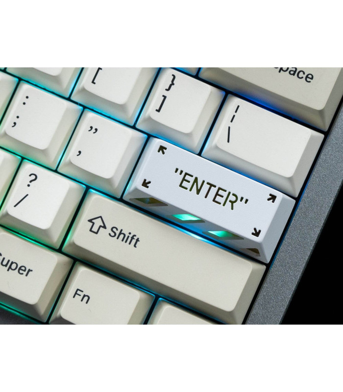 Enter Key Aluminum Alloy Artisan Keycap White
