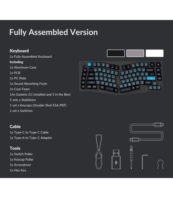 Keychron Q10 Pro Black QMK Banana Switch (US) Knob