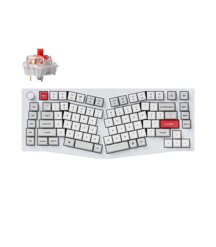 Keychron Q10 Pro White QMK Red Switch (US) w/Knob