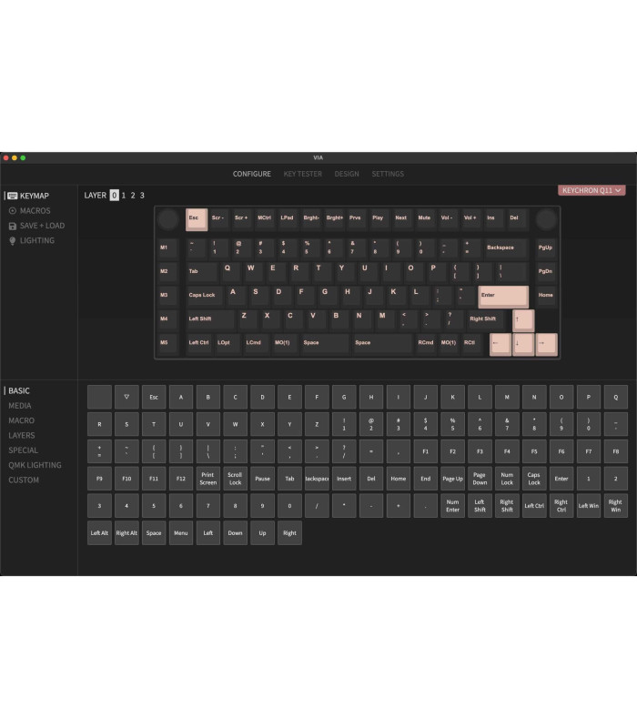 Keychron Q11 Black QMK Red Switch (US) w/Knob