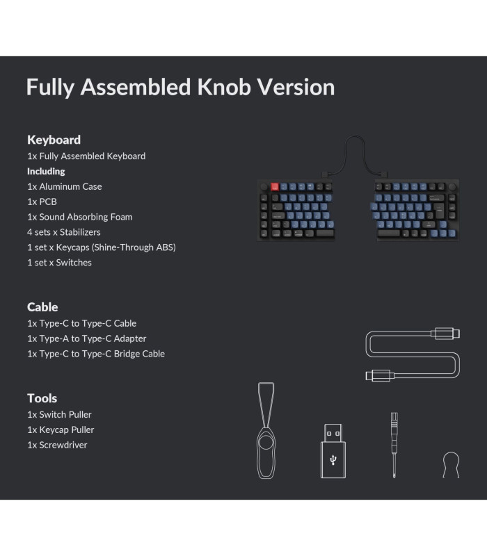 Keychron Q11 Black QMK Banana Switch (CH) Knob