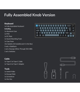 Keychron Q2  Pro Black QMK Banana Switch (CH) Knob