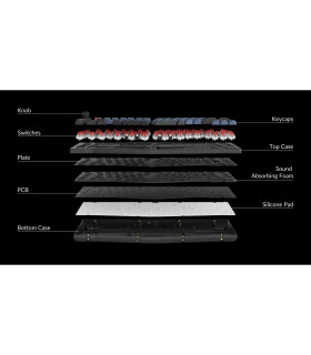 Keychron V10 Frosted Black Red Switch (CH)w/Knob