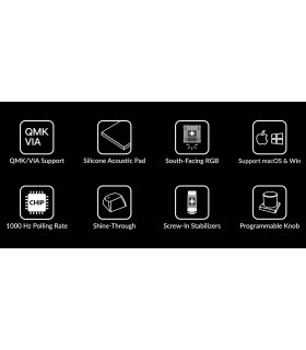 Keychron V10 Frosted Black Brown Switch (CH)w/Knob