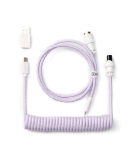 Keychron Coiled Aviator Cable Light Purple