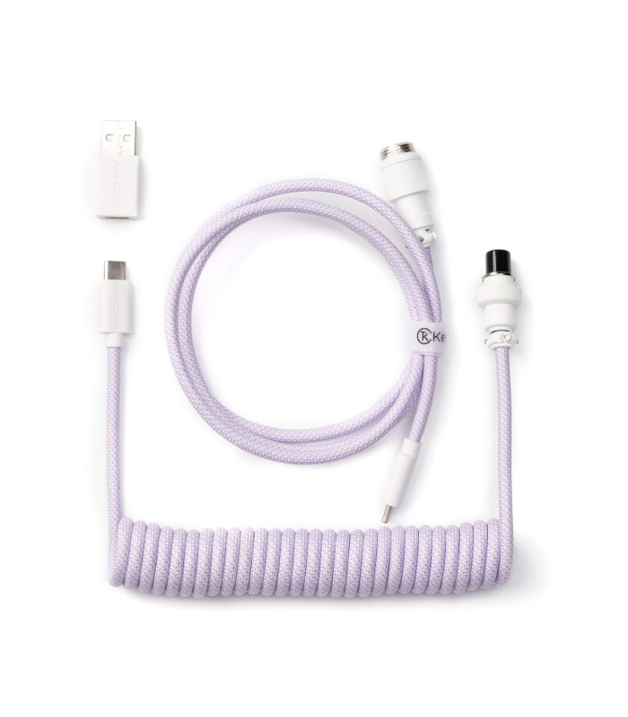 Keychron Coiled Aviator Cable Light Purple