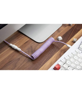 Keychron Coiled Aviator Cable Light Purple