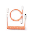 Keychron Coiled Aviator Cable Pink Orange