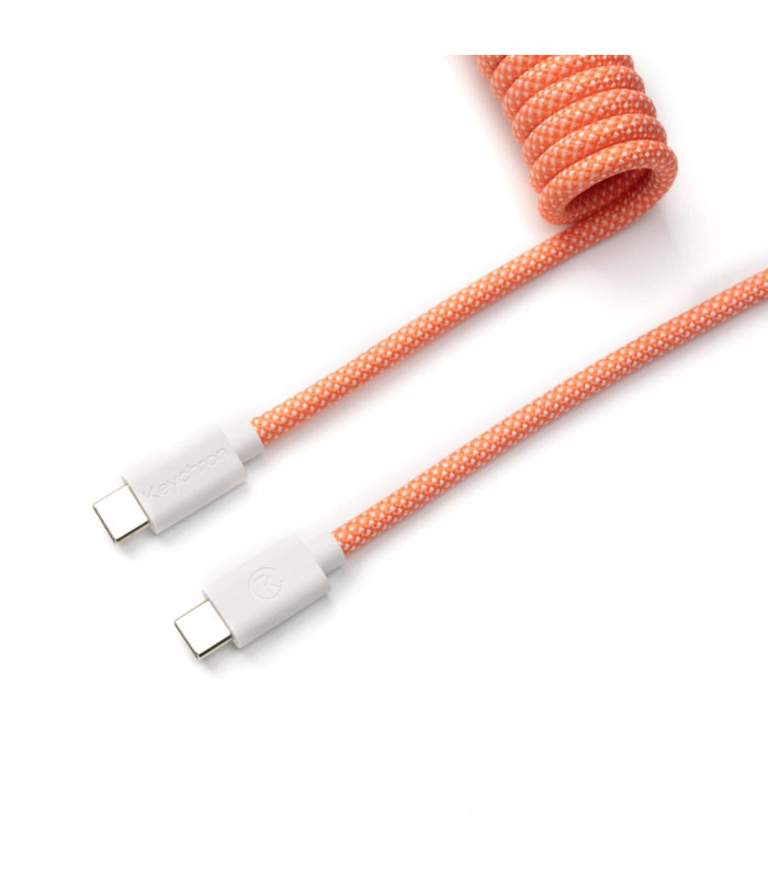 Keychron Coiled Aviator Cable Pink Orange