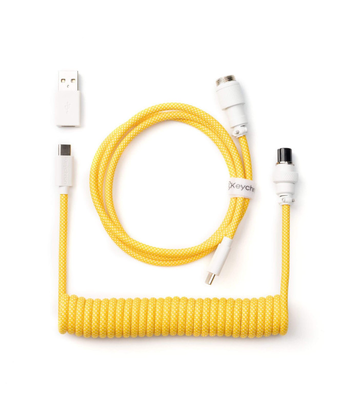 Keychron Coiled Aviator Cable Yellow