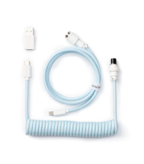 Keychron Coiled Aviator Cable Light Blue