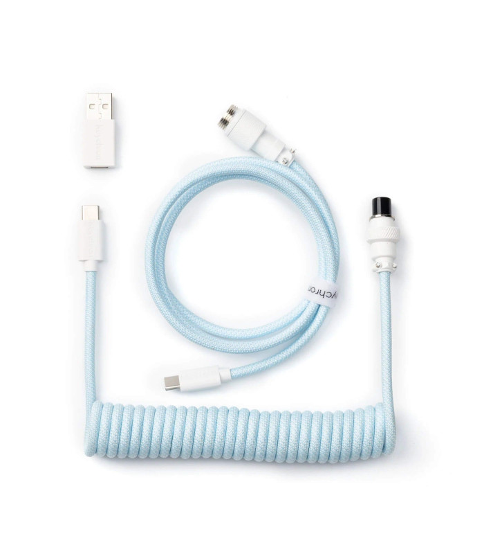 Keychron Coiled Aviator Cable Light Blue