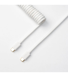 Keychron Coiled Aviator Cable Angled White