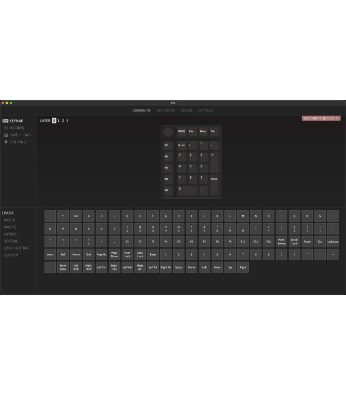Keychron Q0 Plus Black QMK Red Switch NumberPad 