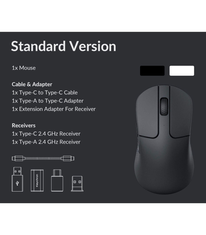 Keychron M3 Mini Wireless Mouse Black 1000 Hz