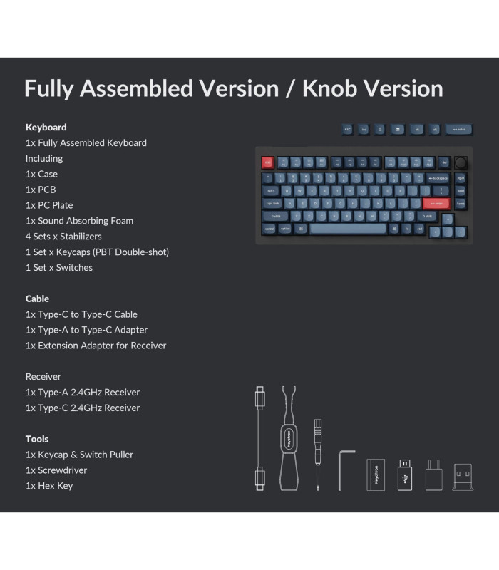 Keychron V1 Max Black Banana Switch (US) w/Knob