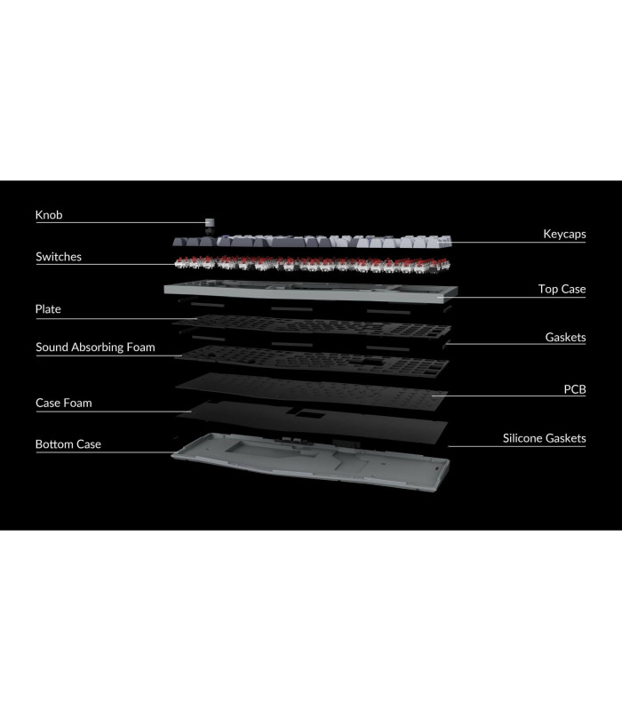 Keychron Q13 Pro Silver QMK Brown Switch (US) Knob