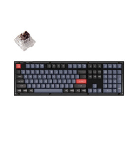 Keychron V6 Frosted Black Brown Switch (US) w/Knob