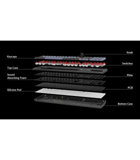 Keychron V6 Frosted Black Brown Switch (US) w/Knob