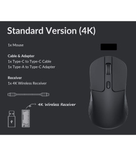 Keychron M3 Wireless Mouse Black 4000 Hz No RGB