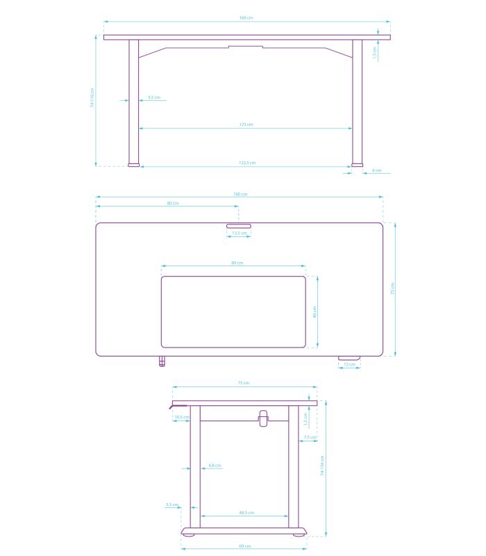 Ultradesk UPLIFT Brown
