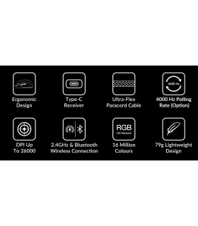 Keychron M3 Wireless Mouse Black 4000 Hz No RGB