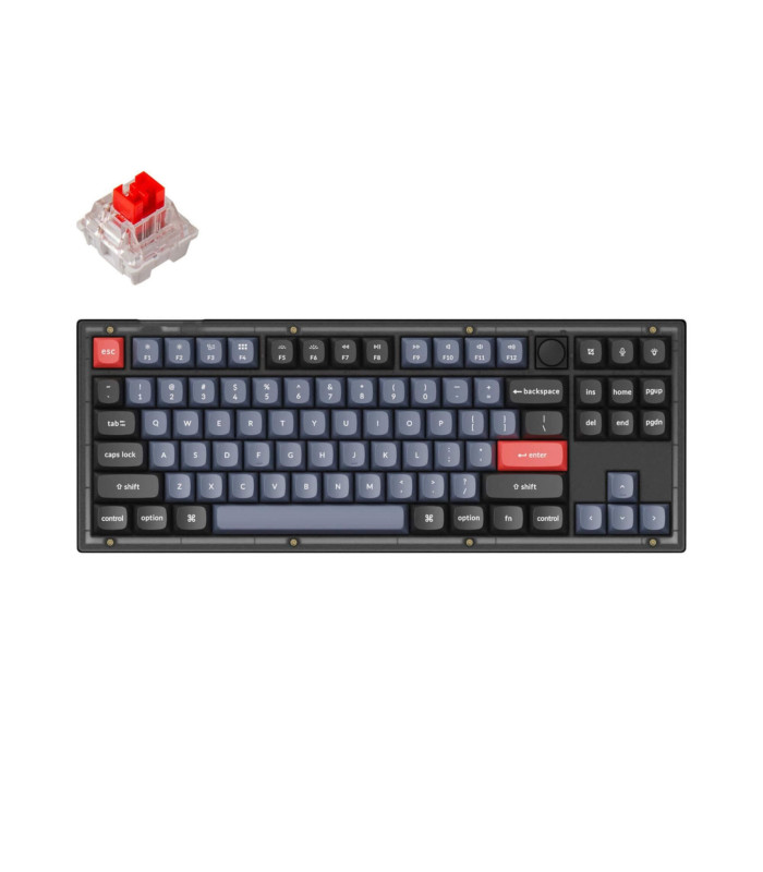 Keychron V3 Frosted Black Red Switch (US) w/Knob