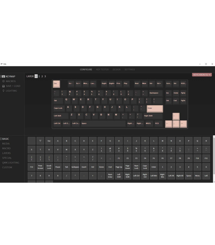 Keychron V3 Frosted Black Red Switch (US) w/Knob