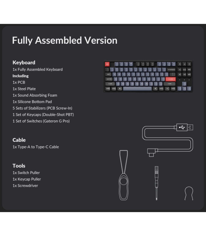 Keychron K8 Pro Banana Switch White LED (US)