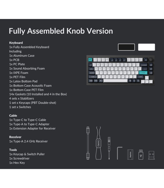 Keychron Q1 Max White QMK Red Switch (US)