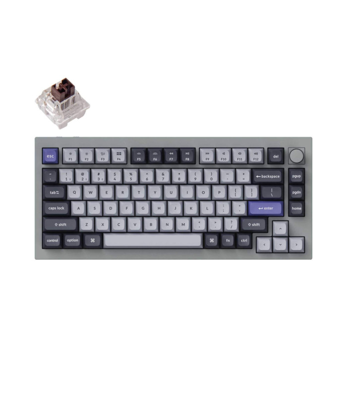 Keychron Q1 Pro Silver QMK Brown Switch (US)