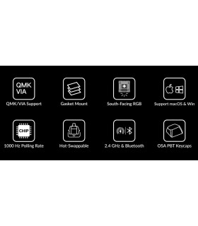 Keychron V10 Max Black Red Switch (US )w/Knob