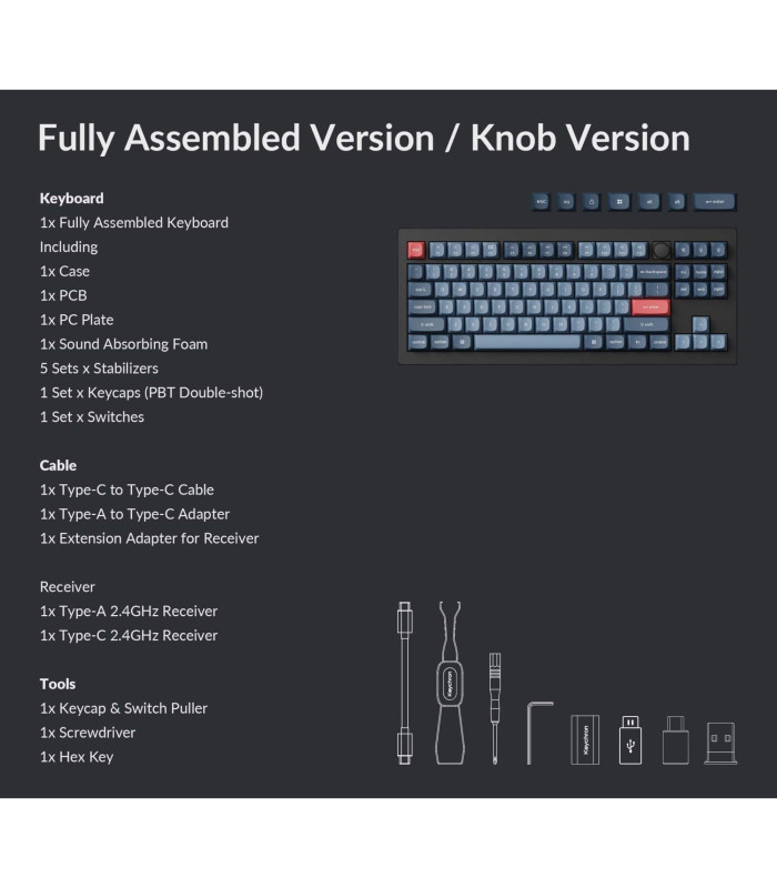 Keychron V3 Max Black Red Switch (US) w/Knob