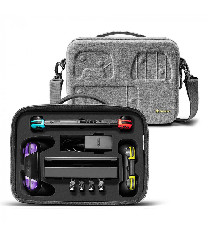 tomtoc Nintendo Switch Storage Case, Grey