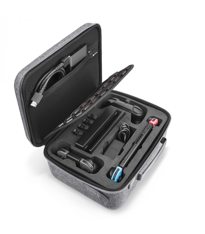 tomtoc Nintendo Switch Storage Case, Grey