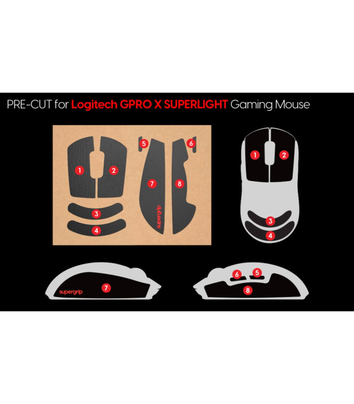 Supergrip Grip Tape Logitech G Pro Superlight1/2