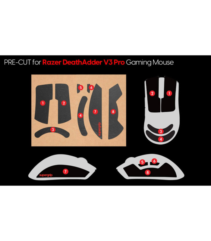 Supergrip Grip Tape for Razer Deathadder V3 Pro
