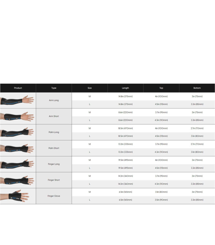 Pulsar ES Arm Sleeve Finger Long - Size M