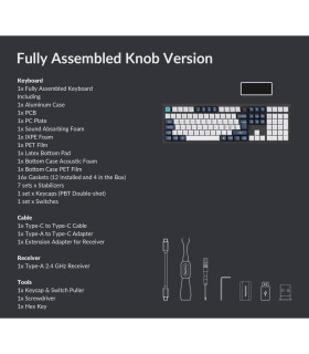 Keychron Q6 Max Black QMK Red Switch (CH) Knob